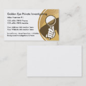 私立探偵および監視 名刺 (正面/裏面)