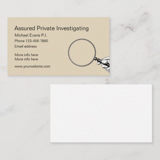 私立探偵のデザイン 名刺 (正面/裏面)