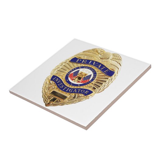 私立探偵のバッジ タイル (側面)