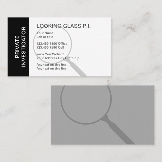 私立探偵の名刺 名刺 (正面/裏面)