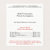 私立探偵の探偵の名刺 名刺 (内部フラット)