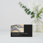 私立探偵の法の執行の日焼けの銀 名刺 (スタンド正面)