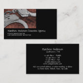 私立探偵の法の執行の茶色の黒 名刺 (正面/裏面)