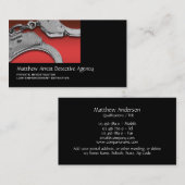 私立探偵の法の執行の赤い黒 名刺 (正面/裏面)