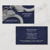 私立探偵の法律の探偵の青い銀 名刺 (正面/裏面)