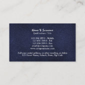 私立探偵の法律の探偵の青い銀 名刺 (裏面)