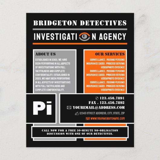 私立探偵はっきりした探偵 チラシ (正面)