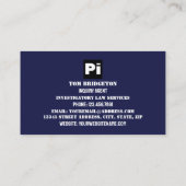 私立探偵はっきりした探偵 名刺 (裏面)