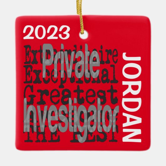 私立探偵カスタム法 セラミックオーナメント (正面)