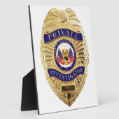 私立探偵バッジ フォトプラーク (側面)