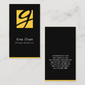 私立探偵ビジネスカードモノグラムブロック 名刺 (正面/裏面)