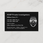 私立探偵モダンテーマ 名刺 (正面)