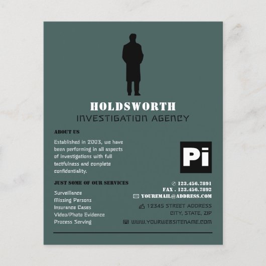 私立探偵ロゴ チラシ (正面)