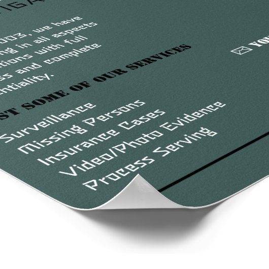 私立探偵ロゴ ポスター (角)