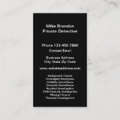 私立探偵事務所 名刺 (裏面)