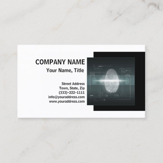 私立探偵調査士指紋カード 名刺 (正面)