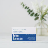 私立探偵 |刑事深いブルー 名刺 (スタンド正面)