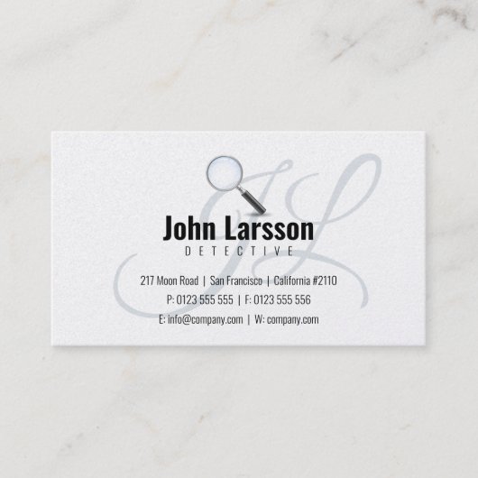 私立探偵 |名探偵名刺 名刺 (正面)