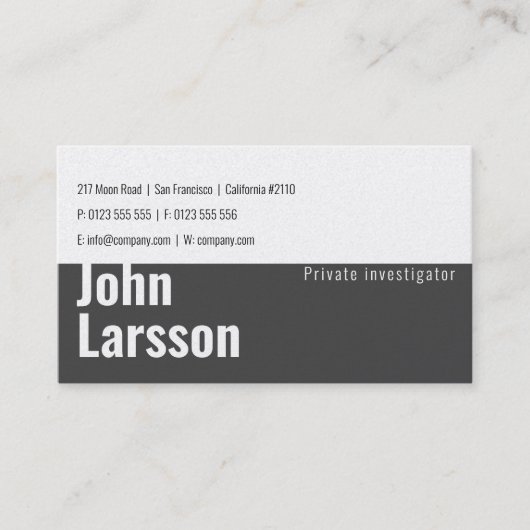 私立探偵 |探偵 名刺 (正面)