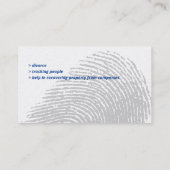 私立探偵 |探偵 名刺 (裏面)