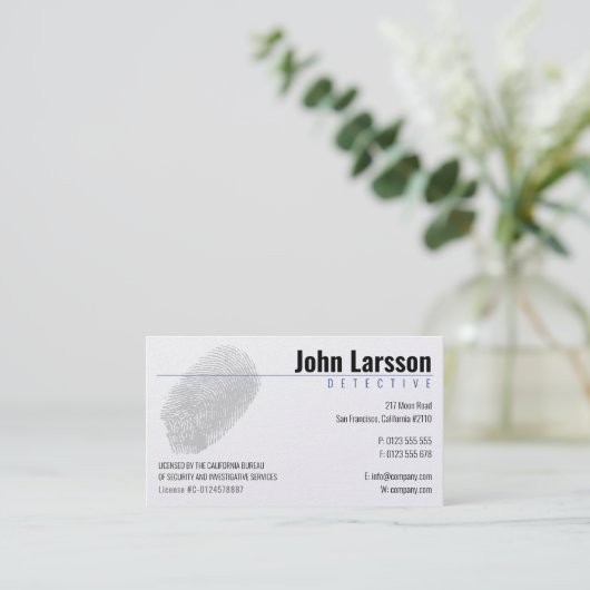 私立探偵 |探偵 名刺 (スタンド正面)