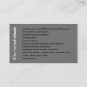 私立探偵 |探偵 名刺 (裏面)