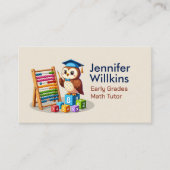 私立数学の家庭教師 – 初期の成績、初等 名刺 (正面)