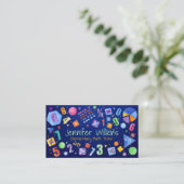 私立数学教師 – 初等成績、初等授業 名刺 (スタンド正面)