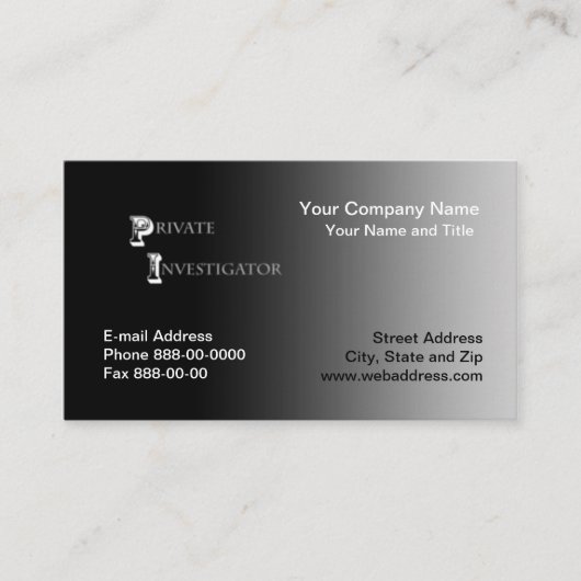 私立調査士名刺 名刺 (正面)