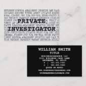 私立調査官法律語名刺名刺 名刺 (正面/裏面)