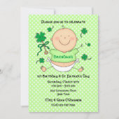 私第1 St.の水田の日の誕生日のパーティの招待状 招待状 (正面)