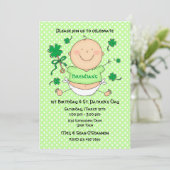 私第1 St.の水田の日の誕生日のパーティの招待状 招待状 (スタンド正面)