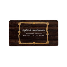 私素朴がバーベキューする結び目を結んでいるロープ ラベル