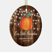 私素朴たちのリトルカボチャパーソナライズされた秋ベビー セラミックオーナメント (右)