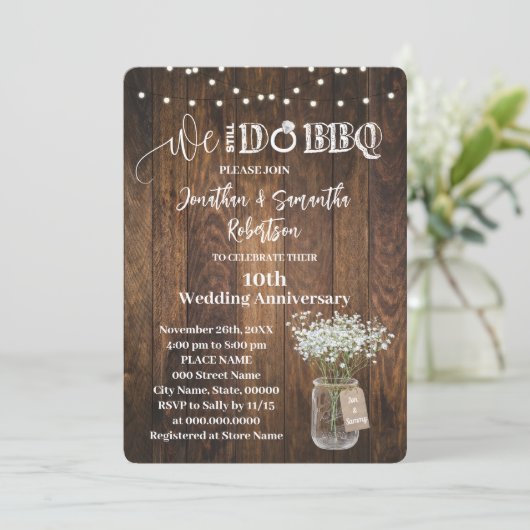 私素朴たちは今でもBBQ結婚の記念日を行う 招待状 (スタンド正面)