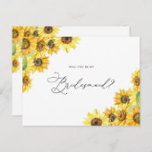私素朴の花嫁は水彩色のひまわり ポストカード (正面/裏面)