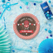 私素朴はBBQカップルの結婚婚約 ペーパープレート (パーティー)