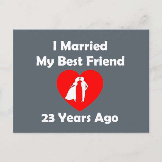 私結婚したは23最高の年前の友人 ポストカード (正面)