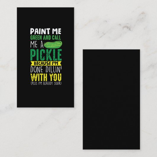 私絵を描のグリーンをピクルスと呼ぶ 名刺 (正面/裏面)