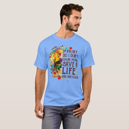 私絵を描は人の命を奪わ救ない Tシャツ (正面フル)