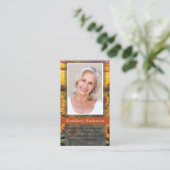 私考えのキルティングひまわりメモリアルカード コーリングカード (スタンド正面)