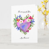 私考えの友人 |かわいらしフローラ カード (黄色い花)