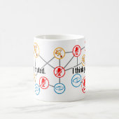 私考えはミュート コーヒーマグカップ (中央)