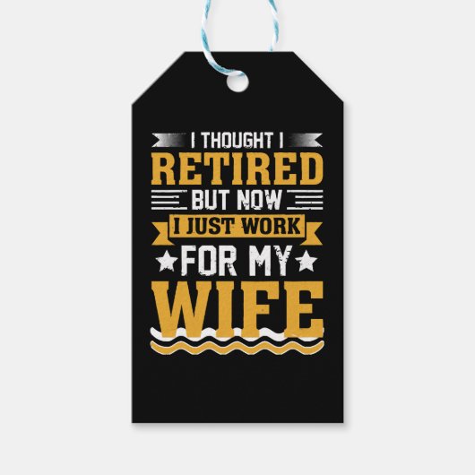 私考えは今退職したはただ自分の為に働いている ギフトタグ (正面)