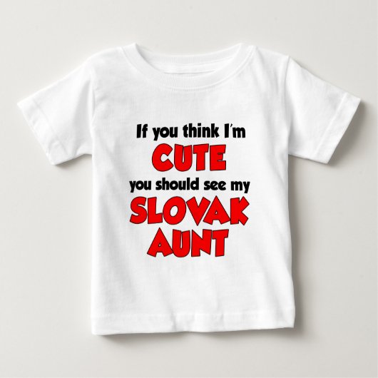 私考えは可愛いスロバキアおばさん ベビーTシャツ (正面)