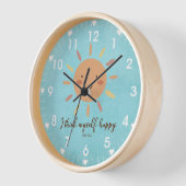 私考え自身Happy BiBle Verse 壁時計 (傾斜)