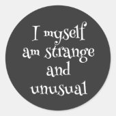 私自身が不気味で珍しいステッカー | ゴシック ラウンドシール (正面)