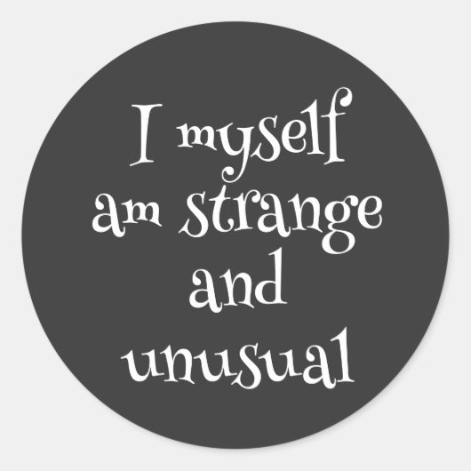 私自身が不気味で珍しいステッカー | ゴシック ラウンドシール (正面)