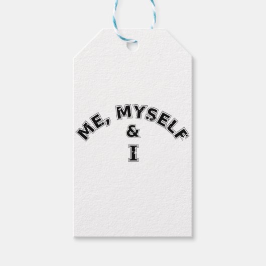 私自身と私のタイポグラフィ ギフトタグ (正面)