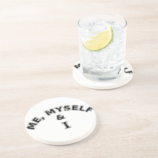 私自身と私のタイポグラフィ コースター (側面)